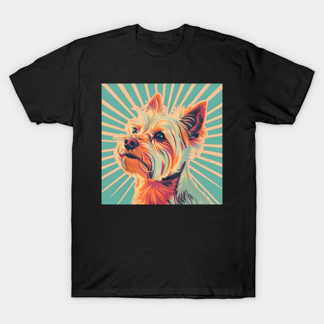 Silky Terrier in 80's T-Shirt by NatashaCuteShop